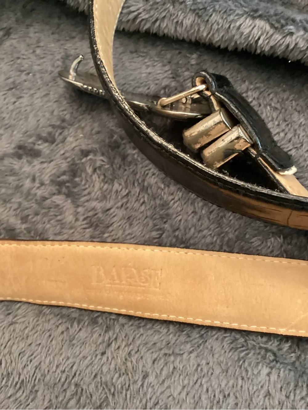 Barse Vintage  Leather Belts with Decorative Silver Buckle - Brown and Black
